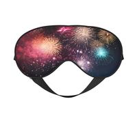 Explosion Firework Sleep Mask for Women & Men - Double-Sided Eye Mask with Adjustable Strap, Soft Silky Feel, Light-Blocking & Breathable for Travel, Nap, Shift Work, Yoga