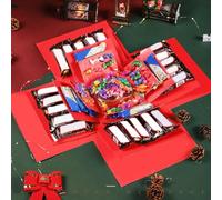 Explosion Gift Box,5 Layer Explosion Boxes with Ribbon,Snack Surprise Gift Box,Handmade Scrapbooking Boxes, Creative Surprise Container for Anniversary Christmas Festival Record Memories