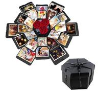 Explosion Gift Box,6 Faces Explosion Box with Ribbon and Tape,Handmade DIY Photo Album Scrapbook Surprise Box,Creative Scrapbooking Container Gifts for Christmas Birthday Anniversary Valentine's Day