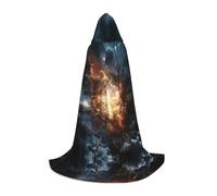 explosion of the earth S Printed Halloween Wizard Cape | Themed Party Costume | Adult/Youth Cosplay Cape | Sizes S M L