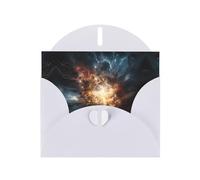 explosion of the earth White Patterns greeting card 6x4 inches with envelope, covering birthdays, weddings and other occasions