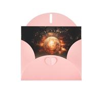 explosion on Earth Pink Patterns greeting card 6x4 inches with envelope, covering birthdays, weddings and other occasions