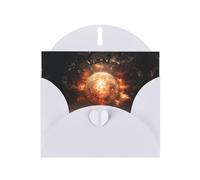 explosion on Earth White Patterns greeting card 6x4 inches with envelope, covering birthdays, weddings and other occasions