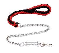 Explosion-Proof Eight Strand Traction Rope Woven dog leash rope running chain for small Medium And Large Dog Traction Rope Pet(Red black,M)