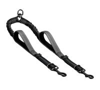 Explosion Proof Impact Elastic Buffering Adjustable One To Two Double Dog Leashes Dog Walking Accessories For Small Dogs(Grey)