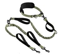 Explosion-Proof Short Elastic Buffer Pet Leash One-Hand Drag Two-Walking Rope Running Dog Accessories For Small Large Dogs(Light Green)