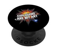 Explosions Are My Art Comic Book Boom Design PopSockets Adhesive PopGrip