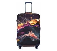 Explosive Fluid Splash Art Travel Luggage Covers - Elasticity Suitcase Covers Protector for Luggage 18-32 Inch