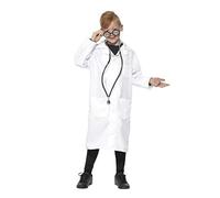 Explosive Mad Scientist Wig, Goggles & Doctor Lab Coat Costume 4-12 yrs
