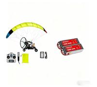 ExploTex 2.4G Multi-Channel, 1.8-Meter Wingspan, Ultra-Lightweight Nylon Wing, Portable Electric RC Acrobatic Paraglider Model (Includes Wheeled Cart) (RTF Version)+Battery*2