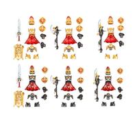 ExploTex 6 Sets of Weapons and Equipment Accessories, Sci-Fi Building Block Set (50 Pieces), Pieces in Attractive Colours Ensure High Visual Attractiveness and Immersive Legion Formation