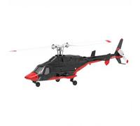 ExploTex A61 1/53 Scale 2.4G 4CH Single-Rotor Flybarless Mini RC Helicopter Model with Optical Flow Altitude Hold (RTF Version/Black and Red) + Battery*3