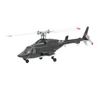 ExploTex A61 1/53 Scale 2.4G 4CH Single-Rotor Flybarless Mini RC Helicopter Model with Optical Flow Altitude Hold (RTF Version/Black and White) + Battery*3