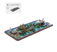 ExploTex DIY Middle-earth Seven Kingdoms Map Building Block Set (4,006 Pieces) Includes Iconic Features Such As Mountains, Oceans, Castles, Forests, And The Wall In The North