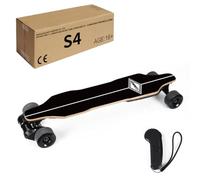 ExploTex Electric Skateboard, Four Wheel Longboard with Two 1000 W Hub Motors, Waterproof, Shock-Absorbing Skateboard, Maximum Load 100 kg, 45 km/h (S4 1000w)