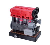 ExploTex ENJOMOR 3D Printed Kit for a Row Four Cylinder Engine, Electromechanical Assembly, STEM Science Model, Mechanical Collectible for the Desk (Over 150 Pieces)