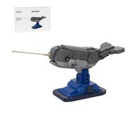 ExploTex MOC-214332 Narwhal Building Block Set, Sea Creature Building Block Set with Display Base (280 Pieces), A Showworthy Masterpiece for Collectors