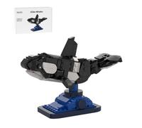 ExploTex MOC-216387 Orca Whale Kit, Black and White Construction Kit with Sea Creatures and Display Base (329 Pieces), A Showworthy Masterpiece for Collectors