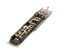 ExploTex MOC-254412 120CM Modular Luxury Yacht IV Building Blocks Set(1571PCS) Fully modular design for easy assembly, with additional working mechanical features