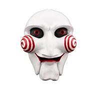 ExploTex Saw The Jigsaw Killer John Kramer Painted Props Portable Horror Mask for Halloween Cosplay, An Immersive Role Play Experience that Adds Festive Atmosphere and Fun
