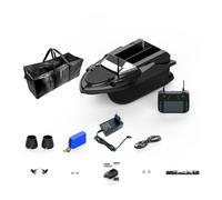 ExploTex V080 12V High Speed RC Bait Boat, 9 Fishing Zones and 180 Waypoints, Ideal for Large Coverage of Lakes, Rivers or Reservoirs, A Gift for Fishing Lovers