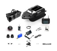 ExploTex V080 12V High Speed RC Bait Boat, 9 Fishing Zones and 180 Waypoints, Ideal for Large Coverage of Lakes, Rivers or Reservoirs, A Gift for Fishing Lovers