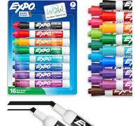 Expo 1927526 Low-Odor Dry Erase Markers, Chisel Tip, Vibrant Colors, 16-Count