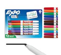 Expo 2 Low-Odor Dry Erase Markers, Fine Point, Pack of 12, Assorted Colours by Expo