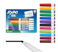 Expo 2 Low-Odor Dry Erase Markers, Fine Point, Pack of 12, Assorted Colours by Expo