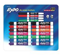EXPO Asst Chisel & Fine Tip Low Odor Dry Erase Markers, 18 set