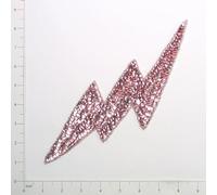 Expo International 10 3/4" x 3 1/2" Lightning Bolt Sequin Patches/Appliques, Mauve