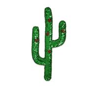 Expo International 6 1/2" x 3" Desert Cactus Sequin Patches/Appliques, Green Multi