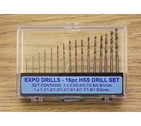 Expo Tools - 16pc HSS Twist Drill Set 0.5mm-2mm # 11516