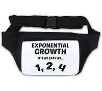 Exponential Growth It's As Easy As 1 2 4 Funny Math Waist Bag Fanny Pack White