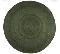 Export Profile Jute Rug Natural Area Rug Hand Woven & Classic Quality for Living Room Kitchen Entryway Hallway Bedroom Farmhouse Mat Carpet Floorcloth Home Decor4' RoundGreen