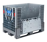 EXPORTA High Density Polyethylene Collapsible Pallet 2 Doors 80 (W) x 95 (H) cm Grey