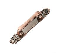 Exposed Aluminum Alloy Door Handle in European Antique Style Compatible with Wooden Doors, Sliding Doors, Cabinets, and Drawers (Red bronze 215MM)