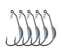 Exposed Jig Crank Head Barbed Hook Offset Fishing Fish Hooks Fit for Tackle Pond Lakeside(5g)