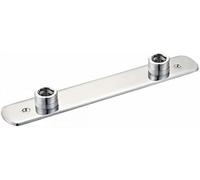 Exposed Shower Fixing Bracket Back Plate Thermostatic Mixer Bar Valve Wall Mounted Kit Chrome