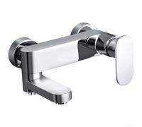 Exposed Shower Mixer Brass Wall Mount Dual Outlet(Chrome)