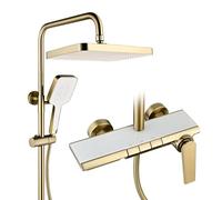 Exposed Shower System, Modern Piano Key Design, BSS0321 Shower Head Set, 30x20cm Shower Faucet Sets Complete, Handheld, Bathtub Faucet, 59A All Copper, Anti-Corrosion