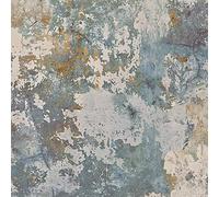 Exposure Rough Concrete Wallpaper Green Blue Beige Industrial Effect Vinyl