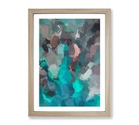 Exposure To The Elements Abstract Framed Print for Living Room Bedroom Home Office Décor, Wall Art Picture Ready to Hang, Oak A3 Frame (34 x 46 cm)