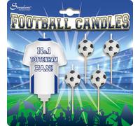 Expreess Yourself Touchdown Delight Football Candles - Set of 4 Football Candles and 1 Football Jersey Candles with Attractive Styling No. 1 Tottenham Fan! White Jersey.