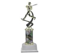 Express Medals 1 Pack Baseball Trophy, 10 Inch Height, Bright Gold Awards Youth Team Trophies Award Tournament Winner Event Prize Party Favor Male Boys Boy ATR301