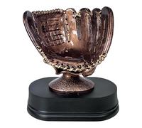 Express Medals Baseball Glove for Trophy Display Bronze Finish on Black Base Decorative Ball Holder Recognition Award Award