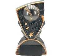 Express Medals Baseball Softball, 6.5 Inch, Black Graphite Color with Gold Trim, Solid Heavy Sports Award Trophies Plaque Champion