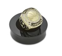 Express Medals Champion Gold Basketball Trophy Ring Award Gift Fantasy Prize with Display Neck Chain and Stand Championship Rings