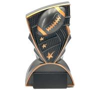 Express Medals Football Trophy, 6.5 Inch, Black Graphite with Gold Trim, Solid Heavy Sports Award Trophies Plaque Champion
