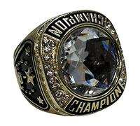 Express Medals Gold champion rings with different synthetic center stones, trophy, championship gift, winning tournament, Zinc